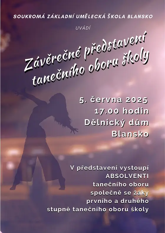 foto k akci: Absolventské přestavení žáků tanečního oboru a závěrečné představení žáků tanečního oboru školy