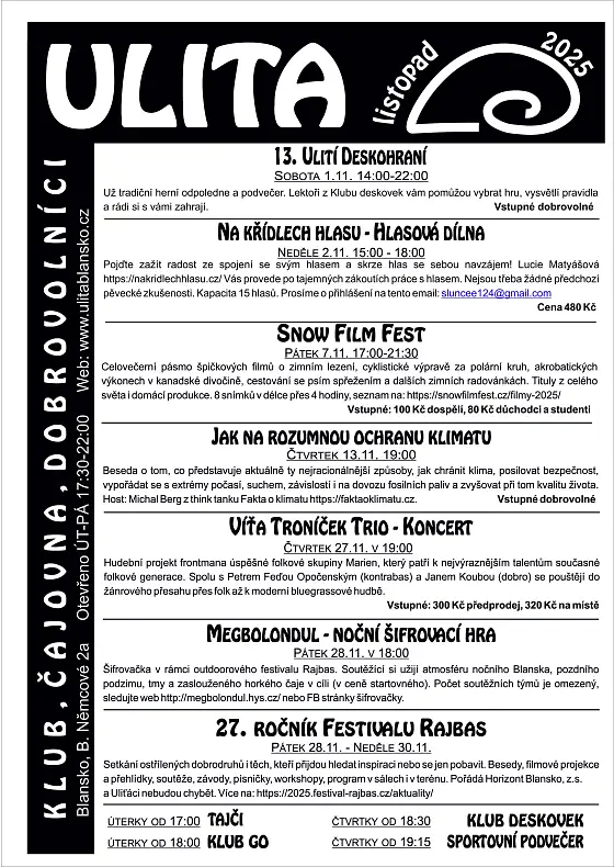 foto k akci: Listopadový program