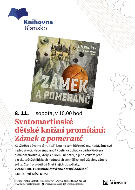 foto k akci: Svatomartinské dětské knižní promítání: Zámek a pomeranč