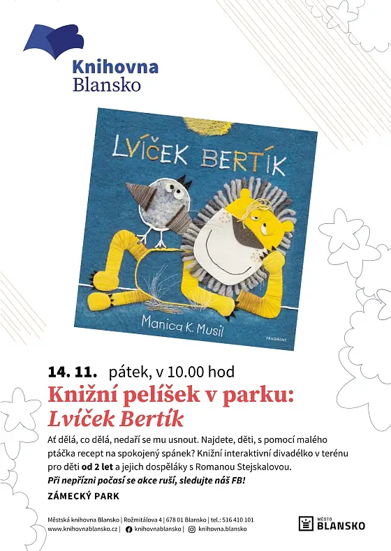 foto k akci: Knižní pelíšek v parku: Lvíček Bertík