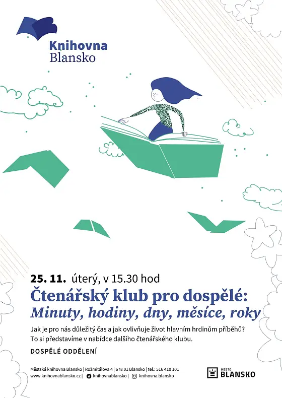 foto k akci: Čtenářský klub pro dospělé: Minuty, hodiny, dny, měsíce, roky