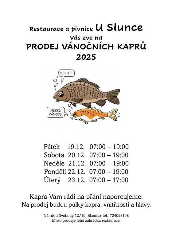 foto k akci: Prodej vánočních kaprů