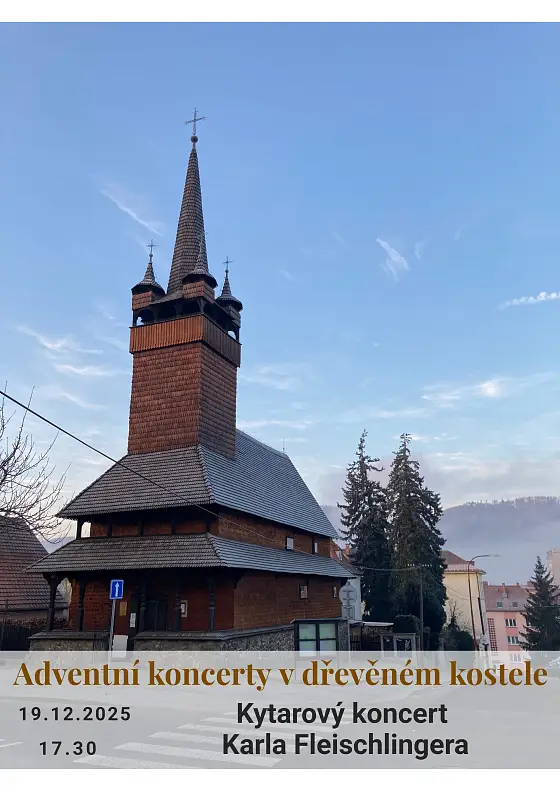 foto k akci: Kytarový koncert Karla Fleischlingera – 6. adventní koncert v dřevěném kostele