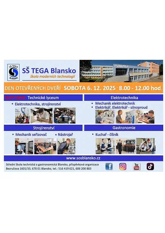foto k akci: Den otevřených dveří SŠ TEGA Blansko
