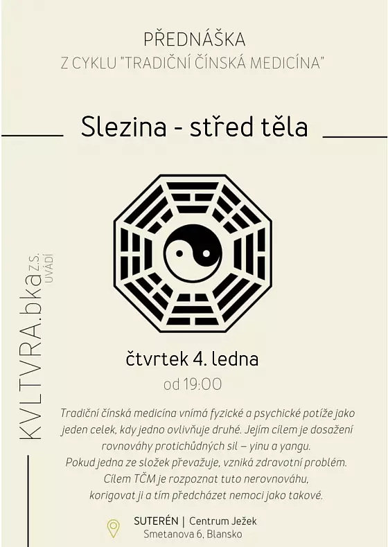 foto k akci: Tradiční čínská medicína | Slezina – střed těla | Jitka Součková | cyklus přednášek
