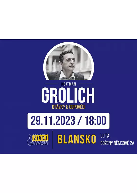 foto k akci: Blansko, Živej podcast – hejtman JMK Jan Grolich